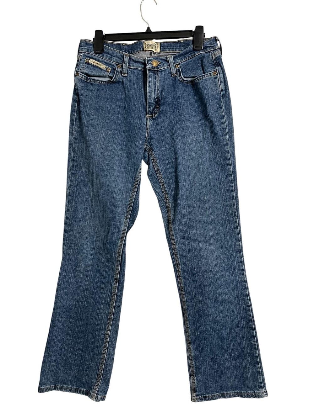 C.E. Schmidt Jeans Womens 10 x 32 Blue Medium Wash Straight Workwear Stretch
